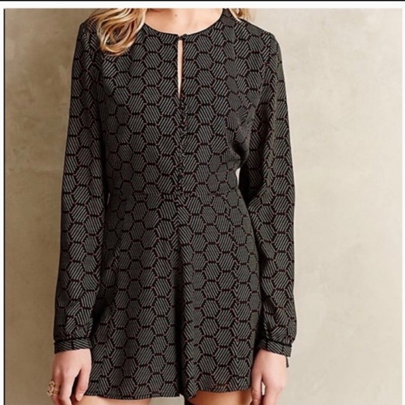 Anthropologie Harlyn Honeycomb Romper - Picture 1 of 4